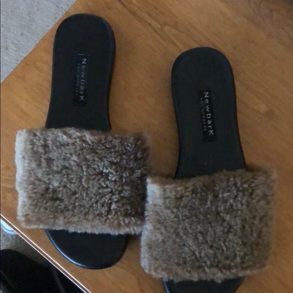 Newbark shearling slides
